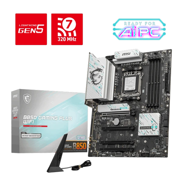 MSI B850 GAMING PLUS WIFI AM5 DDR5 8200MHZ(OC) DP 3x M.2 USB 10Gbs 5G LAN WI-FI 7 ATX - 4
