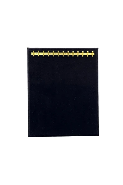 Süet Kumaş Siyah Renk 20/16 Cm Ayaklı Kanca Bileklik Sergileme Standı - Resim 3