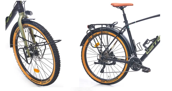 27.5J CARRARO CR-T TRAIL DAĞ BİSİKLETİ - MAT SİYAH YEŞİL - 48 KADRO - Resim 2