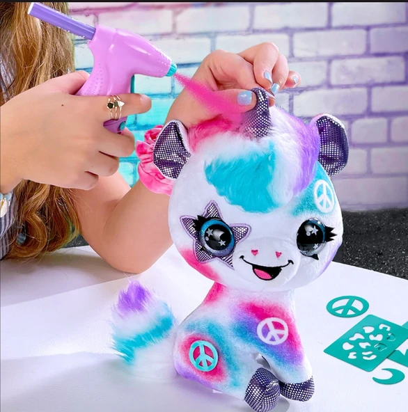 Airbrush Plush Boyanıp Yıkanabilen Peluş Unicorn - 3