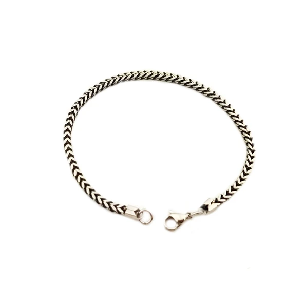 Pigado 316L Paslanmaz Çelik Kare Zincir Erkek Bileklik ürün görseli