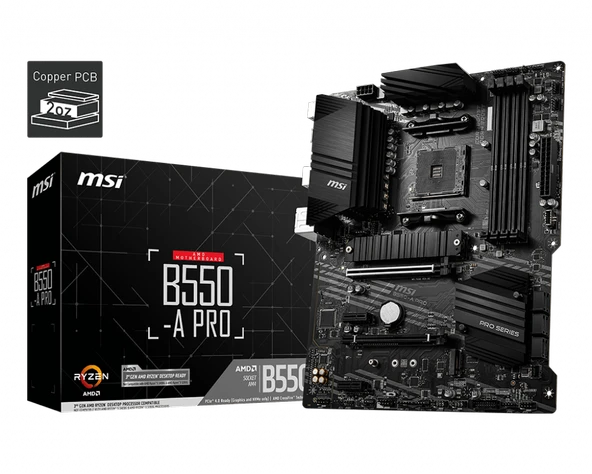 MSI B550-A PRO DDR4 4400(OC)Mhz HDMI / DP ATX AM4 - 5