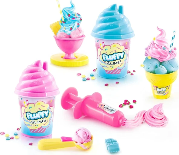 Fluffy Slime Case Marshmallow Dokulu Çantalı Slime - 4