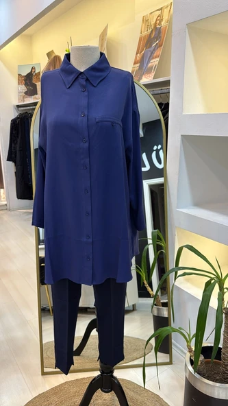 invee gomlek 7155 lacivert - Resim 5