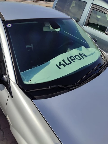 Kupon Baskılı Oto Göğüs HAVLUSU Örtüsü Beyaz - 1