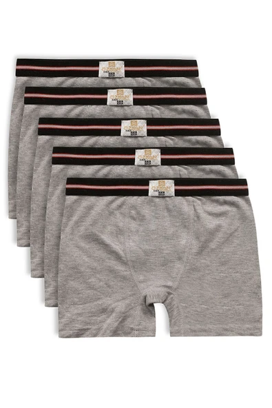 Özkan 0711 5'li Paket Erkek Çocuk %100 Pamuklu Esnek Yumuşak Boxer Şort - 1
