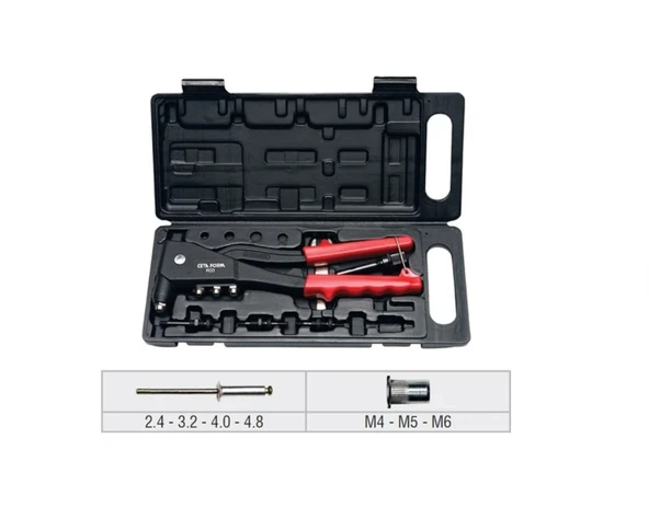 CETA R03K-RTC Cırcırlı Perçin Tabancası Takımı (Somun Perçin/Kör Somun Perçin) ürün görseli