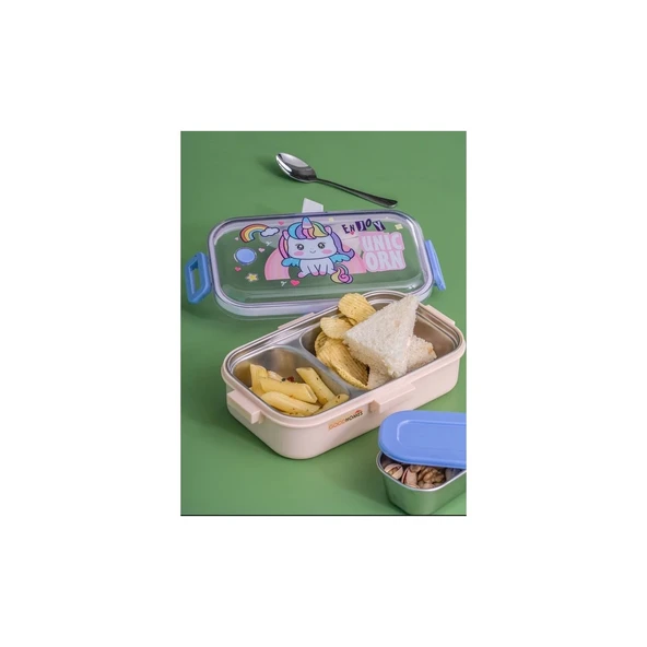 AKILLIELMA-LUNCH BOX BESLENME KABI ÇELİK İTHAL ENJOY KREM K.2537 92553 0237 ürün görseli