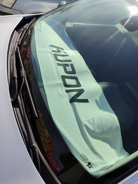 Kupon Baskılı Oto Göğüs HAVLUSU Örtüsü Beyaz - 4