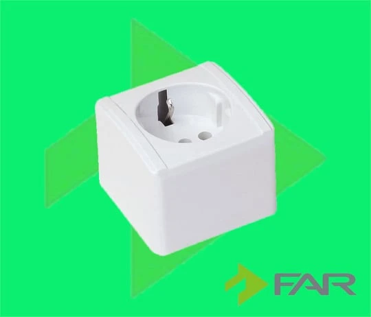 Far Sıva ÜStü Topraklı Priz Kare - 2