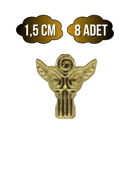 Melek 1.5cm Metal Ayak Çeyiz ve Hediye Kutusu Mobilya Ayağı(1.5CM)(ALTIN) Altın 1.5cm ALTIN - 8 ADET ürün görseli