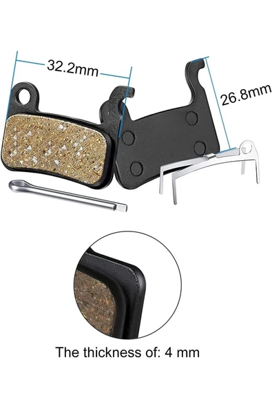 Bisiklet 2 Set Hidrolik Mekanik Disk Kaliper Fren Balatası Bisiklet Balata Bisiklet Aksesuarı Yedek Parça