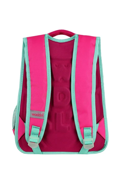 Pembe Kalp Desenli İlkokul Sırt ve Beslenme Çantası 3026 - Resim 3