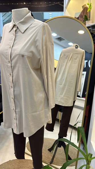 invee gomlek 7155 BEJ - Resim 4