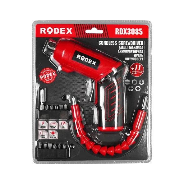 Rodex Akülü Vidalama 3,6V 1,5Ah Aksesuarlı - 3