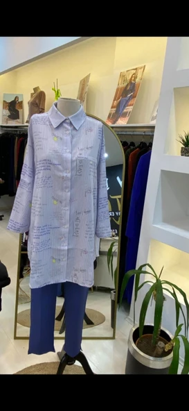 invee gomlek 7155 MAVİ - Resim 5