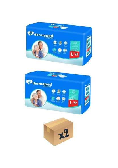 Dermaped Yetişkin Hasta Bezi Belbantlı Large 30 lu 2 paket / 60 Adet
