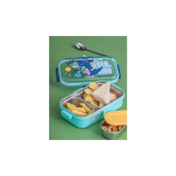 AKILLIELMA-LUNCH BOX BESLENME KABI ÇELİK İTHAL ENJOY YEŞİL K.2537 92553 0237 ürün görseli 1