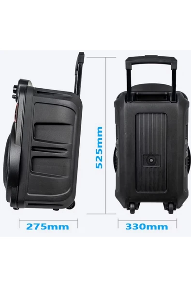 Acl Acs-2 30W Taşınabilir TWS Kablosuz PartyBox Hoparlör | RGB Işık, Bluetooth, Kumanda ve Mikrofon Destekli - 7