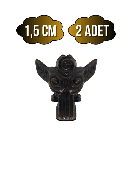 Melek 1.5cm Metal Ayak Çeyiz ve Hediye Kutusu Mobilya Ayağı(1.5CM)(BRONZ) Bronz 1.5cm BRONZ - 2 ADET ürün görseli