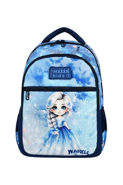 Buz Kız Desenli İlköğretim Okul Sırt Çantası Ve Beslenme Çantası,Kız Okul Sırt Çantası - Resim 3