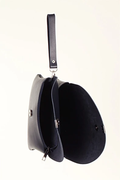 Siyah Kadın El ve Omuz Cantasi - Resim 3