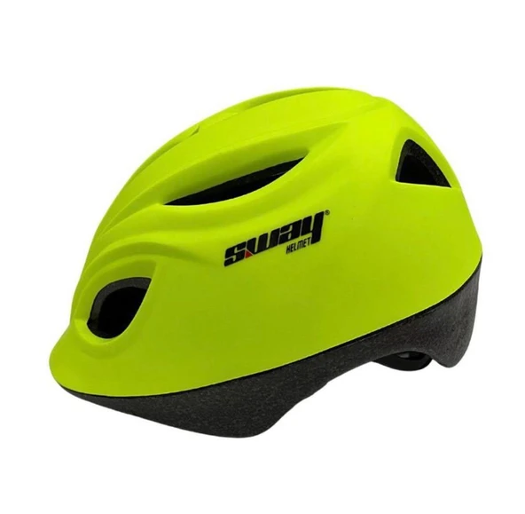 Sway N20 3-9 Yaş Çocuk Bisiklet Kaskı Paten Kaykay Kaskı Çocuk Koruyucu Kask Yeşil Renk ürün görseli
