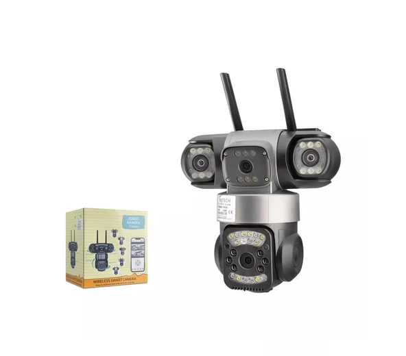 Nodar X5-Tech Yt-112 Su Geçirmez Vi-Fi ip Kamera 2*2Mp Lens  SD Kart Girişli V380 Pro