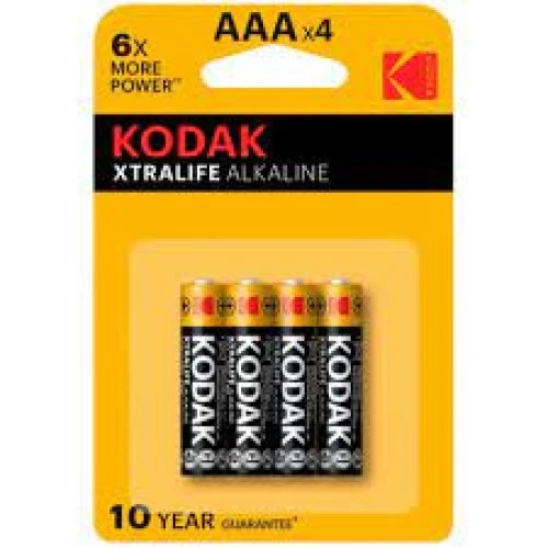 KODAK XTRALIFE ALKALİNE  AAAX4 1,5X4 LÜ  İNCE KALEM PİL ürün görseli 1