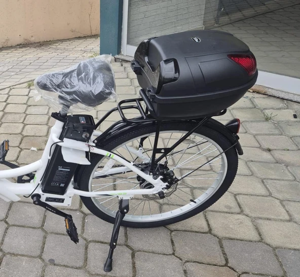Motorsiklet Elektrikli Bisiklet Port Bagaj Kilitli Siyah motorsiklet e-bike Kilitli port çanta 19 Litre - 11