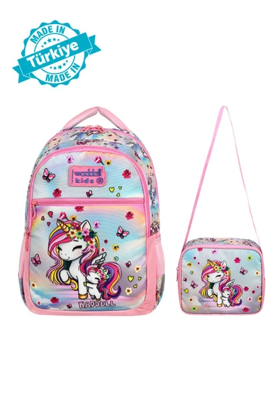 Yeni Unicorn Temalı İlkokul Sırt Çantası Ve Beslenme Çantası - Resim 2
