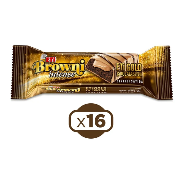 Eti Browni Intense Gold Çikolata Krema Dolgulu Kek 48 Gr x 16 Adet