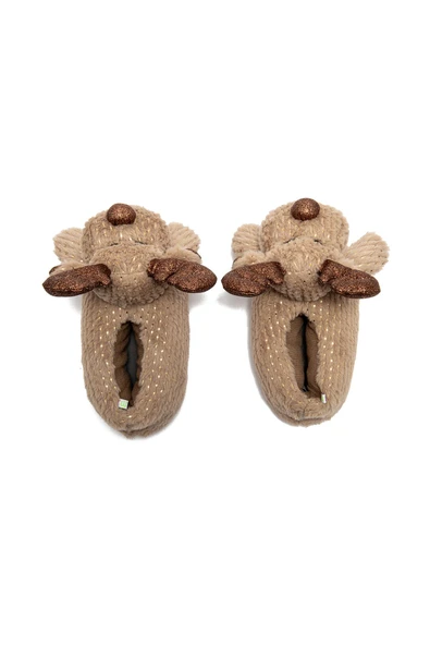 TWIGY TW GEYİK STAR KAHVE KADIN HAYVANLI PANDUF 36/41 - 4