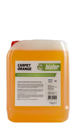BİOFER CARPET ORANGE EKSTRAKSİYON TİP MAKİNELER İÇİN BAKTERİSİT HALI YIKAMA ÜRÜNÜ 5KG