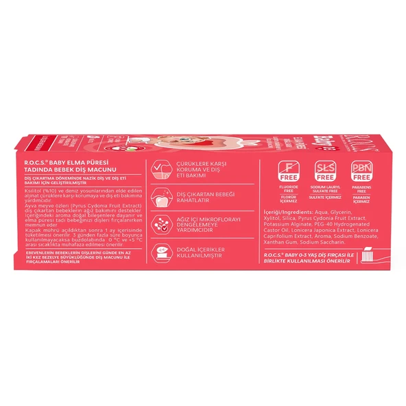R.O.C.S.Baby Diş Macunu 0-3 Yaş 35 ml Elma - 3