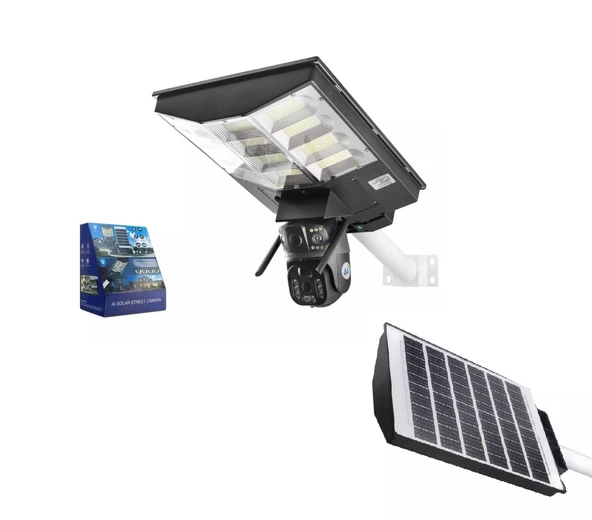 Nodar X5-Tech Yt-90s Sim Kartlı  SD Kart Girişli İp Kamera 2*2Mp Lens Projektörlü Solar Güneş Enerjili V380 ( Elektriğe Gerek Yoktur )
