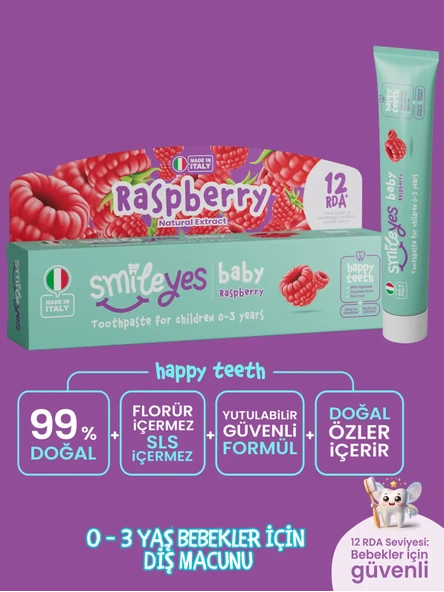 Smileyes Baby Diş Macunu 0-3 Yaş 30 ml Raspberry - 3
