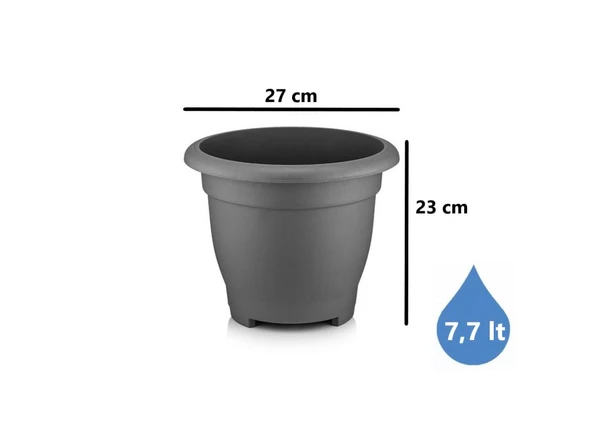 Omnipazar SO-VHS4 Dekoratif Vaha Saksı İç ve Dış Mekan 7.7 Litre No 4 - Resim 2