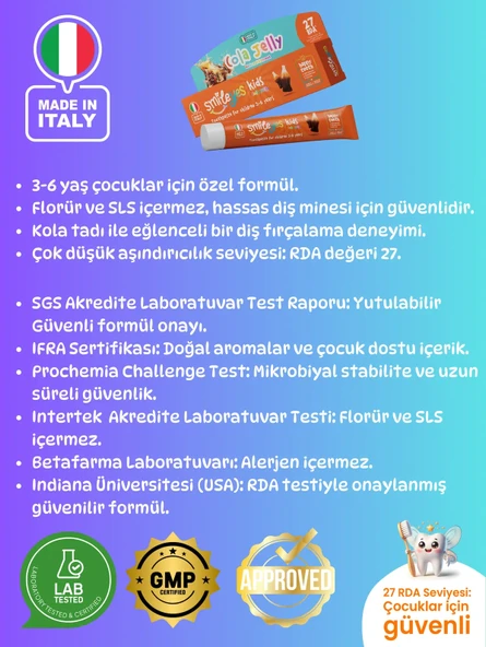 Smileyes Kids Diş Macunu 3-6 Yaş 50 ml Cola Jelly - 5