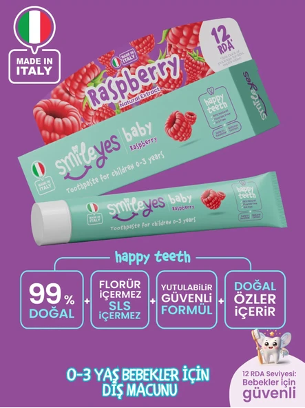 Smileyes Baby Diş Macunu 0-3 Yaş 30 ml Raspberry - 2