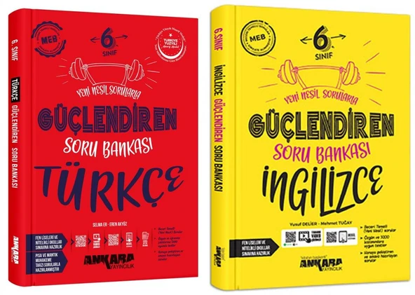 Ankara 2025 6. Sınıf Türkçe + İngilizce Güçlendiren Soru Bankası Seti 2 Kitap Güncel Müfredat ürün görseli