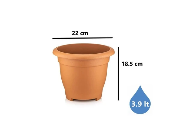 Omnipazar SO-VHS3 Dekoratif Vaha Saksı İç ve Dış Mekan 3.9 Litre No 3 - Resim 5