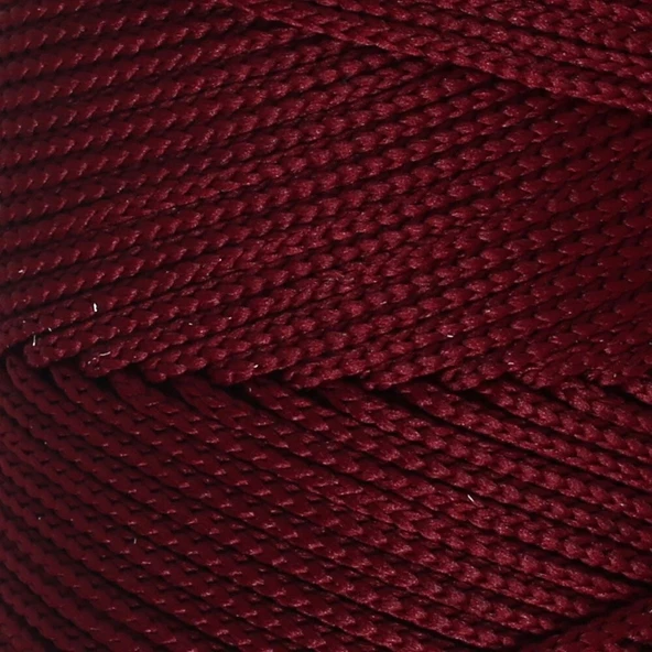 Loren Polyester Soft Macrame Bordo El Örgü İpi - LM039 - 34444 - Resim 2