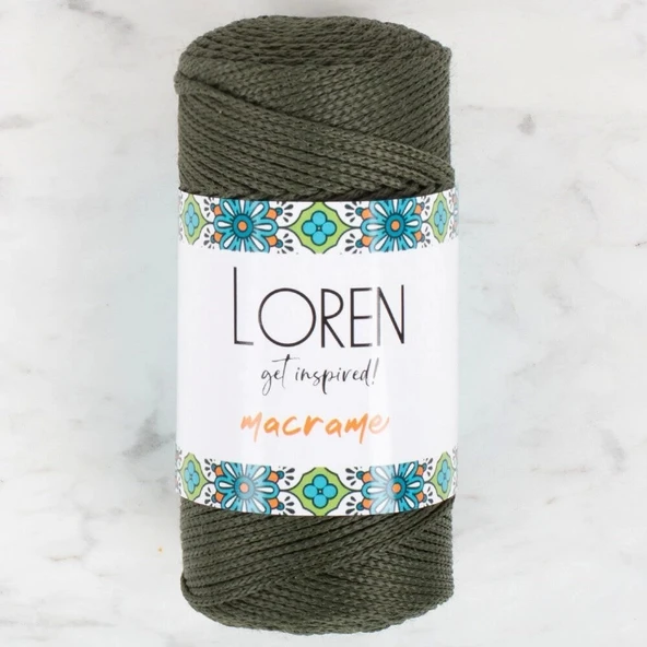 Loren Macrame Asker Yeşili El Örgü İpi - RM 0195 - 34337 ürün görseli 1