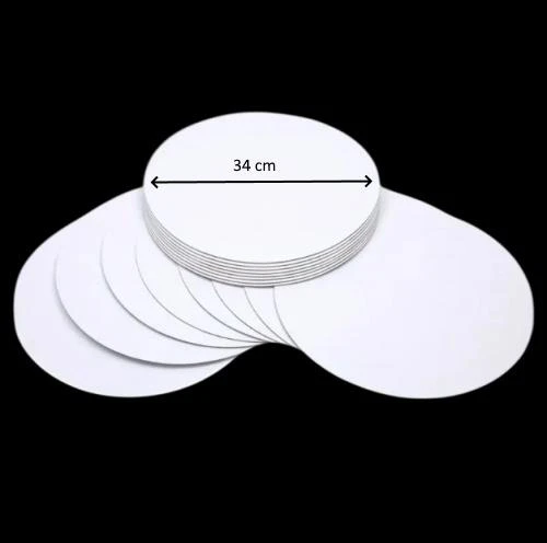 Turta Mendili / Pasta Altlığı Beyaz Yuvarlak 34 cm 10 adet - 1