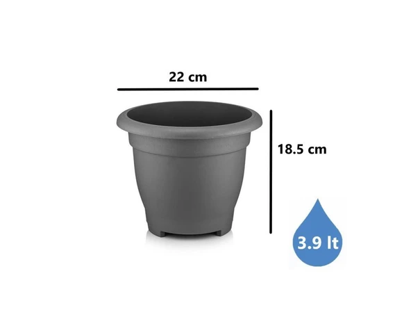 Omnipazar SO-VHS3 Dekoratif Vaha Saksı İç ve Dış Mekan 3.9 Litre No 3 - Resim 2