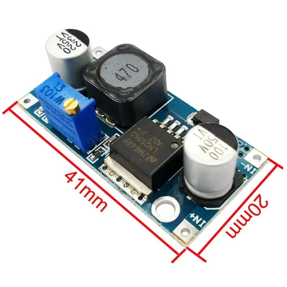 LM2596S-ADJ 3-40V DC-DC Ayarlanabilir Kademeli Güç Kaynağı Modülü 3A LM2576 - Resim 4