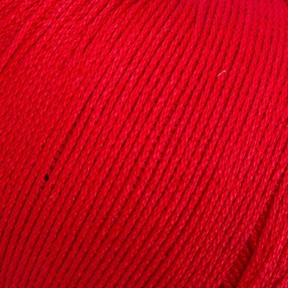 La Mia Lux Mercerized Cotton Kırmızı El Örgü İpi - 19 - 33745 - Resim 2