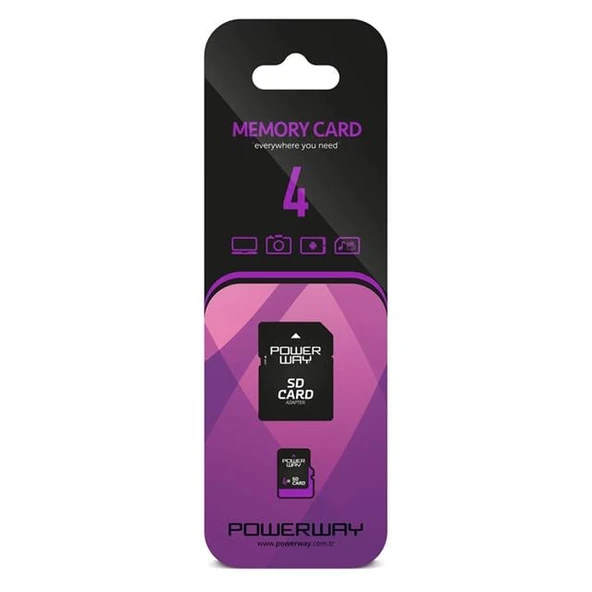 Powerway PWR-4 Micro 4GB Micro SD Hafıza Kartı - 1