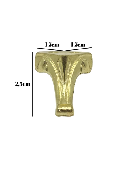 Moda Metal Ayak Çeyiz ve Hediye Kutusu Mobilya Ayağı(ALTIN) Altın 2.5cm 2.5cm - 2 ADET - Resim 5